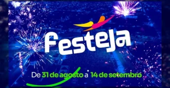 Cenas de multidões em shows e eventos na cidade de Sinop durante o Festeja Sinop 51. Crédito: Prefeitura de Sinop / Instagram