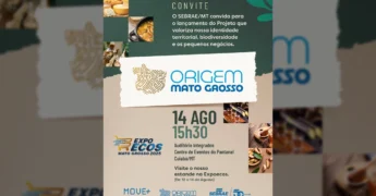 Imagem do convite do Sebrae Mato Grosso para o evento Origem Mato Grosso em Cuiabá. Créditos: Instagram @sebraematogrosso