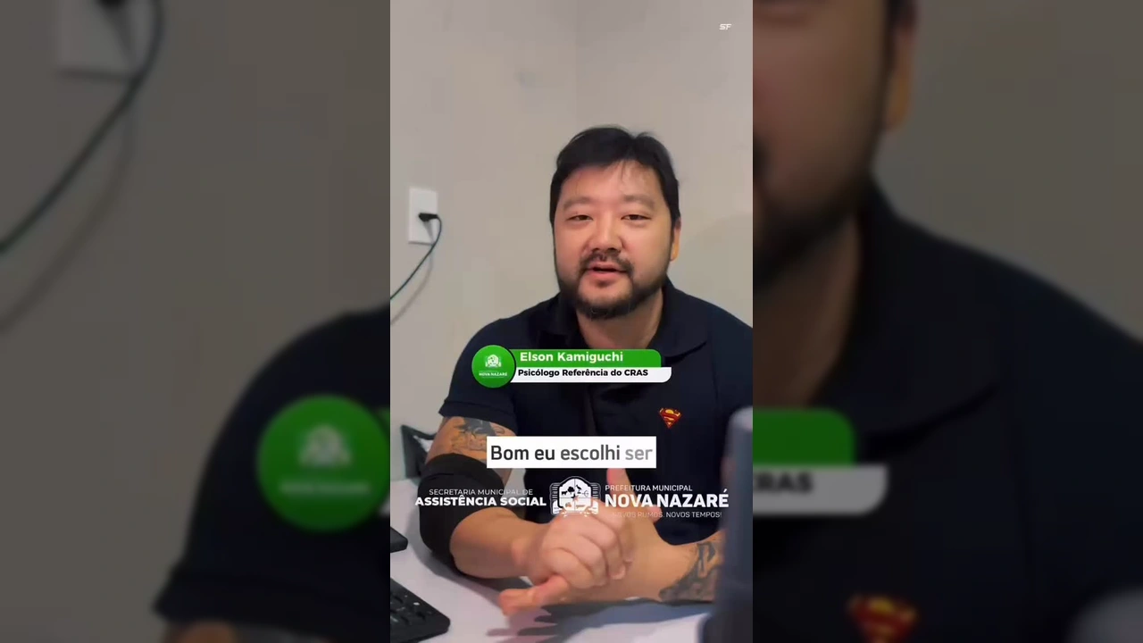 Elson Kamiguchi, psicólogo do CRAS em Nova Nazaré, destacando o Dia do Psicólogo. Créditos: Instagram / Prefeitura de Nova Nazaré.