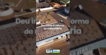 Obras de revitalização na rodoviária de Campinápolis, com foco em conforto e segurança. Créditos: Prefeitura de Campinápolis / Instagram.