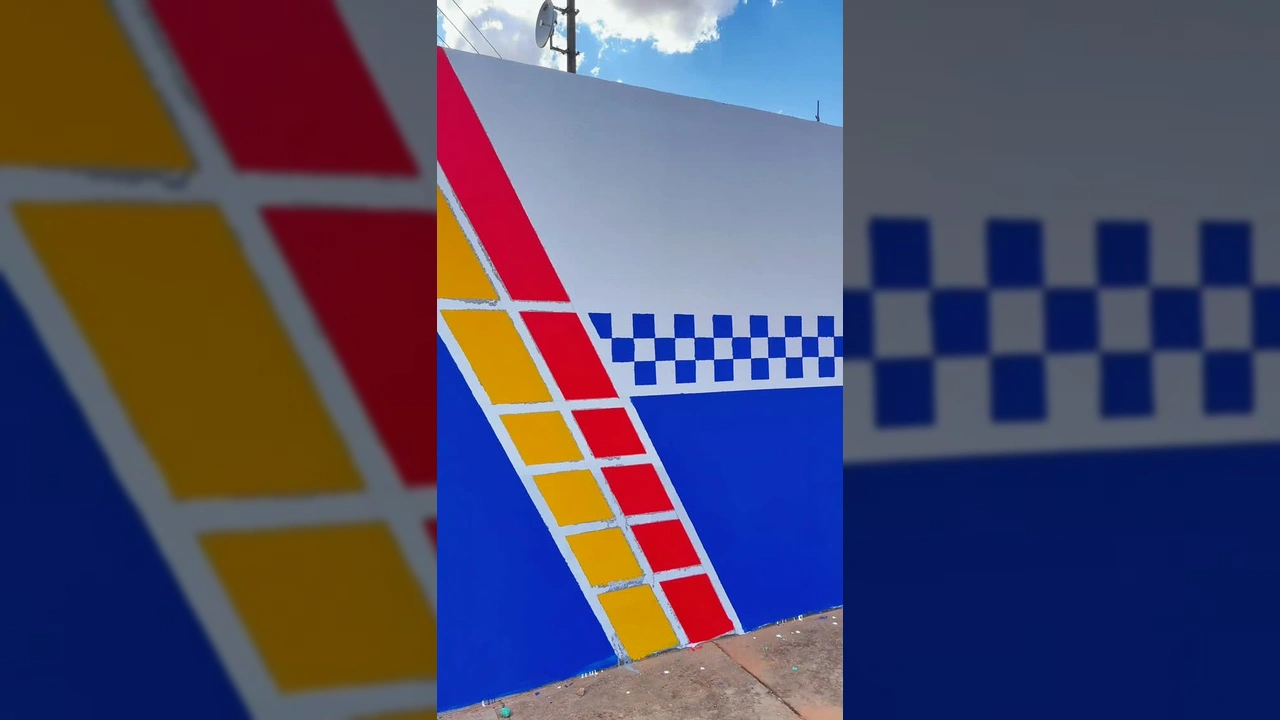 Pintura da fachada do Núcleo da PM em Gaúcha do Norte. Crédito: Prefeitura de Gaúcha do Norte no Instagram.