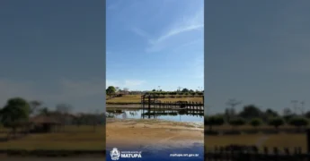 Imagem aérea do Lago dos Peixes em Matupá com estruturas em reforma. Créditos: Prefeitura Municipal de Matupá / Instagram