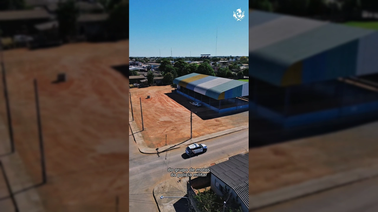 Imagem da Polícia Militar de Vera e da Secretária de Assistência Social Amanda Marques na quadra do Bairro Princesa Isabel durante os preparativos do evento - Créditos: Prefeitura Municipal de Vera / Instagram