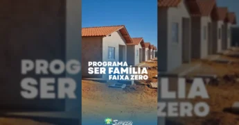 Imagem aérea de novas casas sendo construídas em Sapezal para o programa habitacional. Crédito: Prefeitura de Sapezal / Instagram.