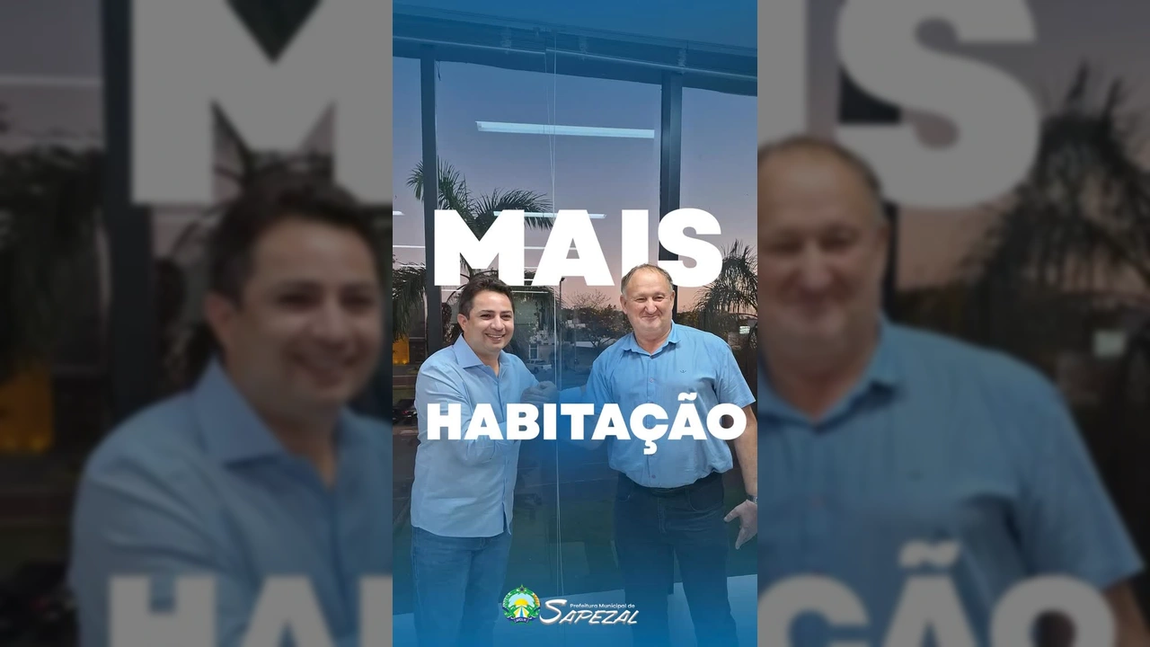 Prefeito de Sapezal anunciando a construção de 584 casas em parceria. Créditos: Prefeitura de Sapezal / Instagram.