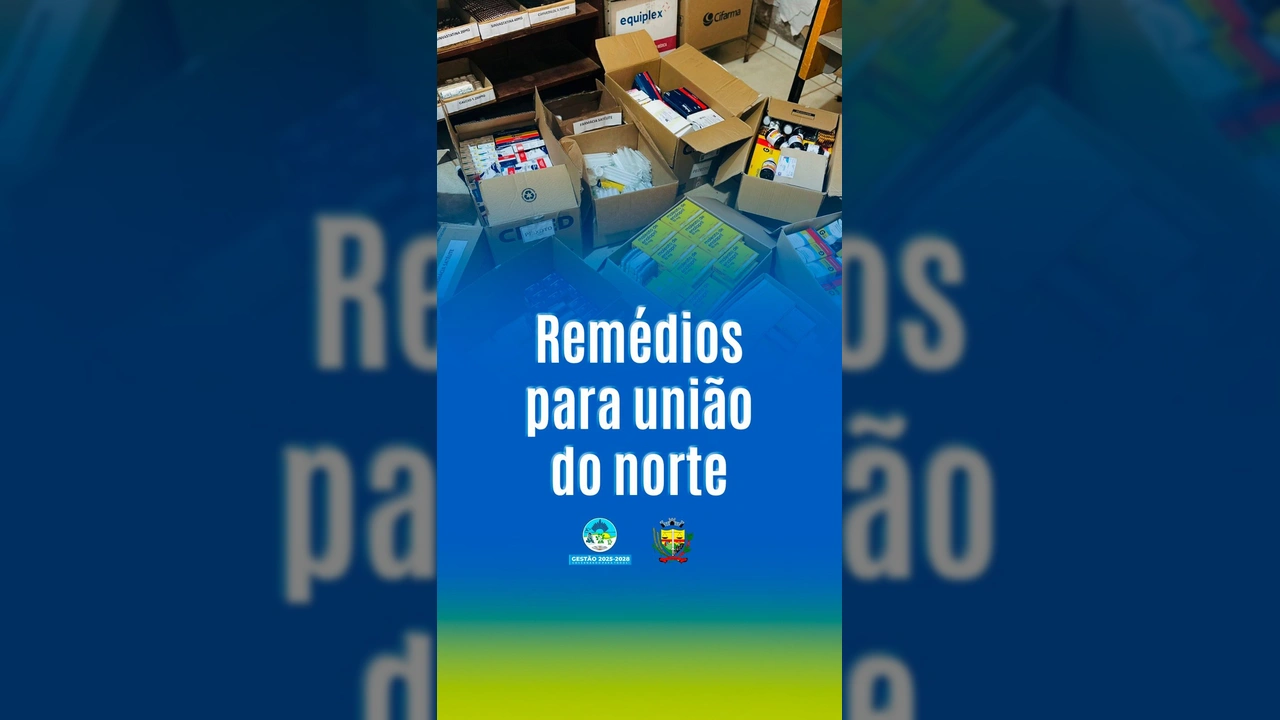 Vista interna da farmácia do posto de saúde em União do Norte, Peixoto de Azevedo, com prateleiras cheias de medicamentos. Crédito: @prefeituradepeixotodeazevedo no Instagram.