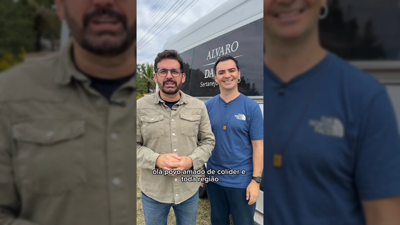 Show da dupla Alvaro & Daniel na Praça Central de Colíder. Créditos: Instagram @papa.xxiii