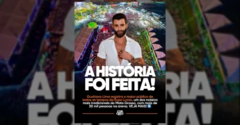 Público de 30 mil pessoas no show de Gusttavo Lima na Exporecas em Lucas do Rio Verde, Mato Grosso. Créditos: Conceito Sertanejo / Instagram.