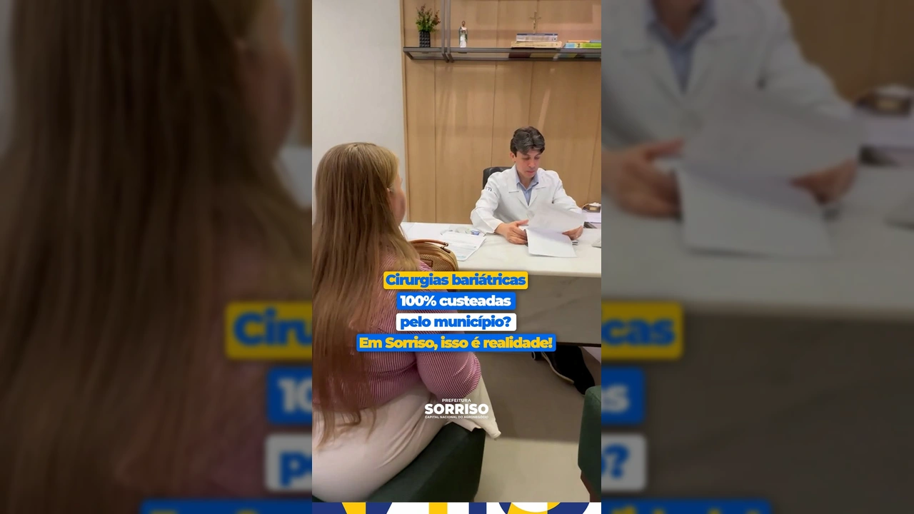 Mulher recebendo atendimento de saúde antes de cirurgia bariátrica em Sorriso. Créditos: Prefeitura de Sorriso / Instagram.