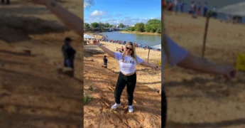 Imagem de pescadores PCD no rio em Cáceres, Mato Grosso. Crédito: Instagram lucilenasilvainfluencer.