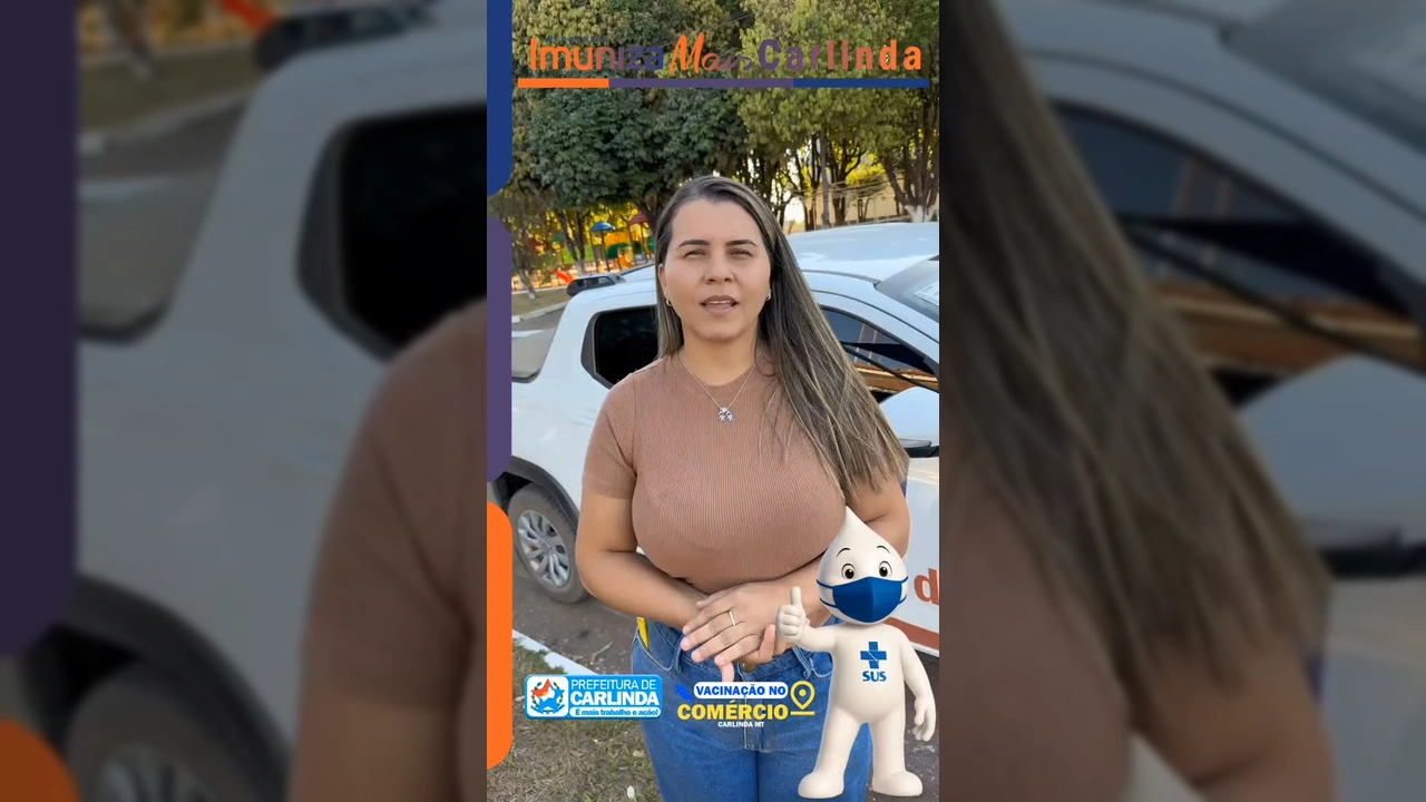 Profissionais de saúde vacinando trabalhadores em comércios de Carlinda, parte do programa Imuniza Mais Carlinda. Crédito: prefeituradecarlinda no Instagram.