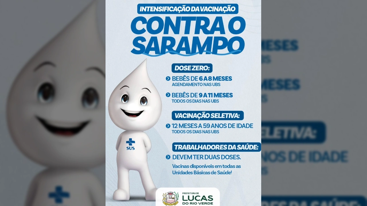 Representação da vacinação contra sarampo em Lucas do Rio Verde, foto por saudedelucasdorioverde.