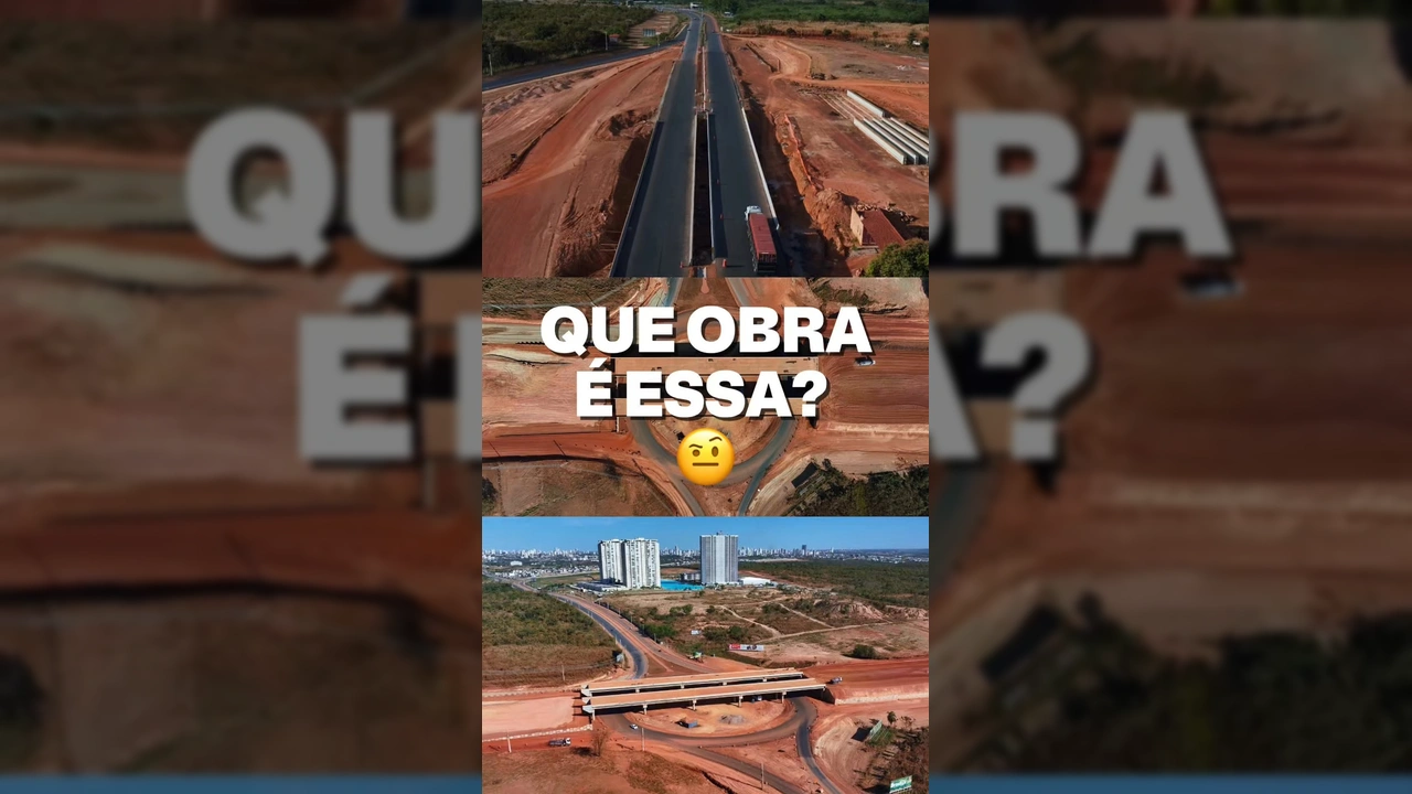 Imagens aéreas e terrestres do viaduto da MT-010 na Estrada da Guia em Cuiabá, mostrando o progresso da obra do Rodoanel. Créditos: Governo de Mato Grosso / Instagram.