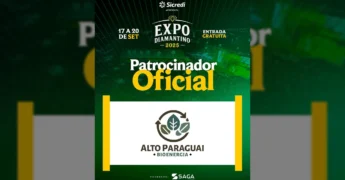 Logotipo da Alto Paraguai Bioenergia como patrocinadora da ExpoDiamantino 2025. Créditos: expodiamantino / Instagram