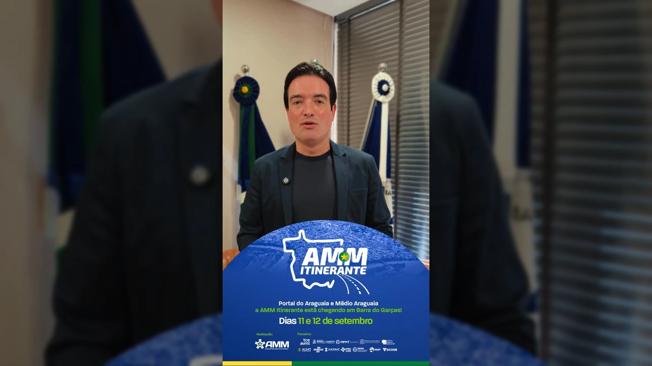 Presidente Leonardo Bortolin da AMM convidando para evento em Barra do Garças. Créditos: @amm.mt no Instagram.