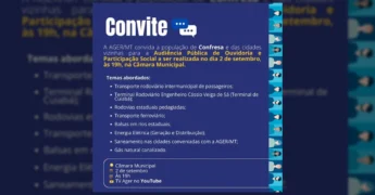 Convite para Audiência Pública da AGER/MT em Confresa com temas sobre serviços públicos