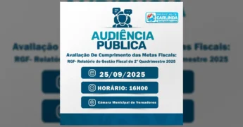 Audiência Pública para avaliação das Metas Fiscais do 2º Quadrimestre de 2025 em Carlinda. Créditos: Prefeitura Municipal de Carlinda / Instagram.