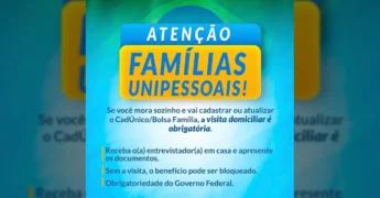 Post do Instagram do Bolsa Família Atualidades detalhando as regras para famílias unipessoais do CadÚnico e a necessidade de visita.