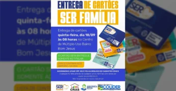 Imagem dos cartões do Programa Ser Família com logotipos da Prefeitura de Colíder e Governo de Mato Grosso. Crédito: Prefeitura de Colíder / Instagram