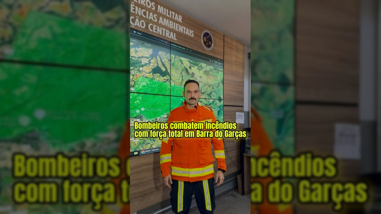 Bombeiros e aeronaves combatendo incêndios na Serra do Roncador e Parque Estadual da Serra Azul. Crédito: Instagram @govmatogrosso