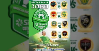 Logotipo da Copa Sicredi Futsal 2025 e jogos no Ginásio Volmir Bervian, Cotriguaçu. Créditos: Prefeitura Municipal de Cotriguaçu / Instagram