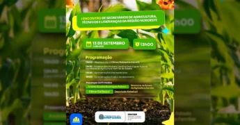 Banner anunciando o I Encontro de Secretários de Agricultura em Aripuanã, com a programação e presenças confirmadas. Créditos: Prefeitura de Aripuanã / Instagram.