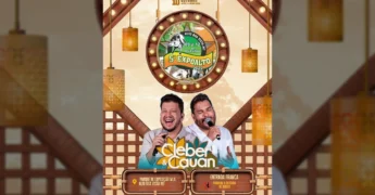Capa do evento 5ª Expoalto 2025 com a dupla sertaneja Cleber & Cauan, anunciando show gratuito em Alto Boa Vista, MT. Créditos: Expoalto / Instagram