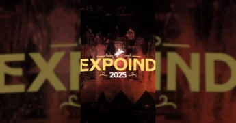 Cena de show da ExpoInd 2025 com a dupla Maiara e Maraisa e João Neto e Frederico. Crédito: expoind_ no Instagram