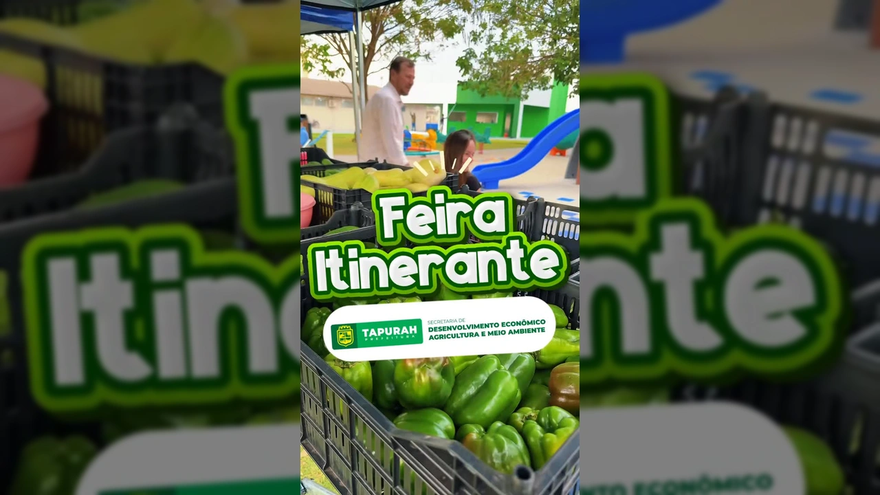 Feira em Tapurah com pimentões, ovos, pães e artesanato, fomentando o comércio. Créditos: Prefeitura de Tapurah / Instagram.