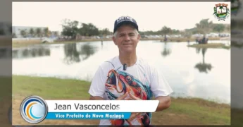 Imagens aéreas e de participantes pescando no 4º Festival de Pesca no Lago de Nova Maringá. Créditos: prefnovamaringa / Instagram.