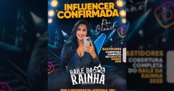 Rai Brunet, influencer, confirmada para o Baile da Rainha 2025 em Vale de São Domingos. Créditos: Instagram @expovale_vsd