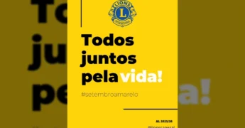 Lions Clube de Sapezal promovendo a campanha Setembro Amarelo em Sapezal. Crédito: @lionssapezal no Instagram.