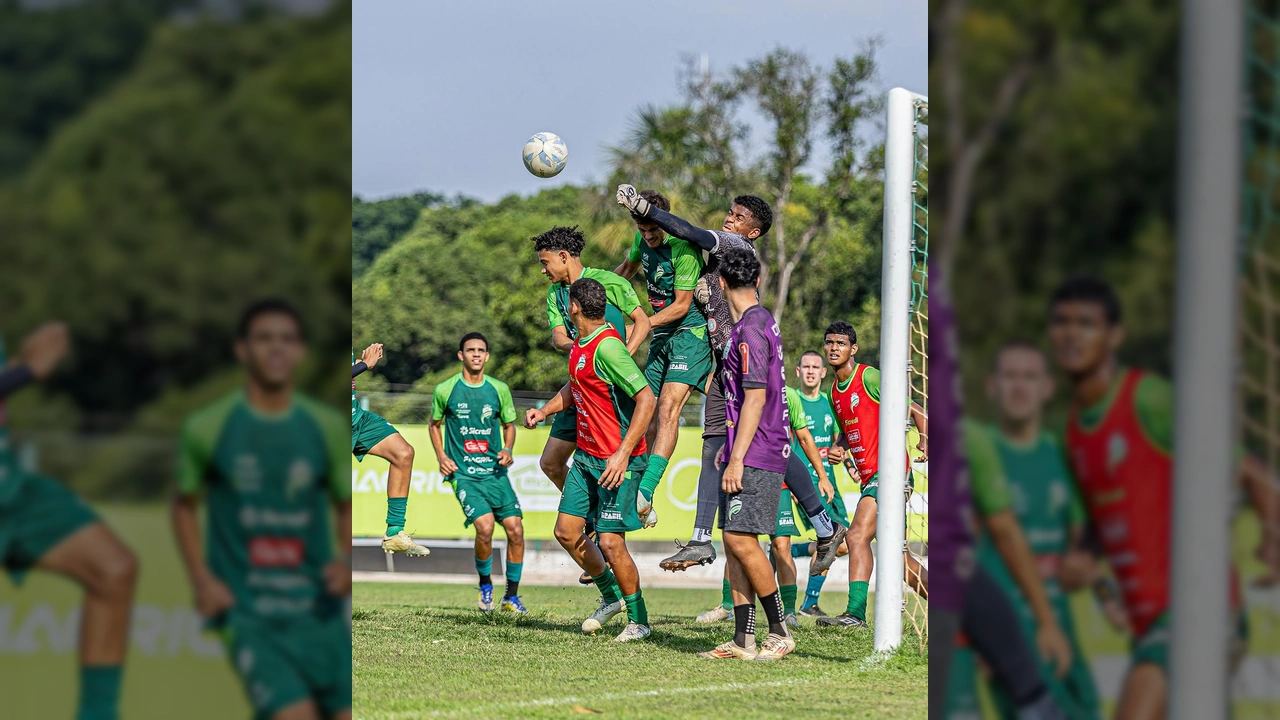 Atletas do Luverdense EC durante o treinamento final para a estreia no Campeonato Estadual, crédito: kaylanfotografia / Luverdense EC
