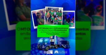 Crianças e adolescentes interagem com experimentos e realidade virtual no circuito MT Ciências em Barra do Garças e Pontal do Araguaia. Créditos: Instagram @secitecimt