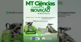 Divulgação do evento MT Ciências e Semana da Inovação 2025 em Tangará da Serra, por SECITECI (@secitecimt).