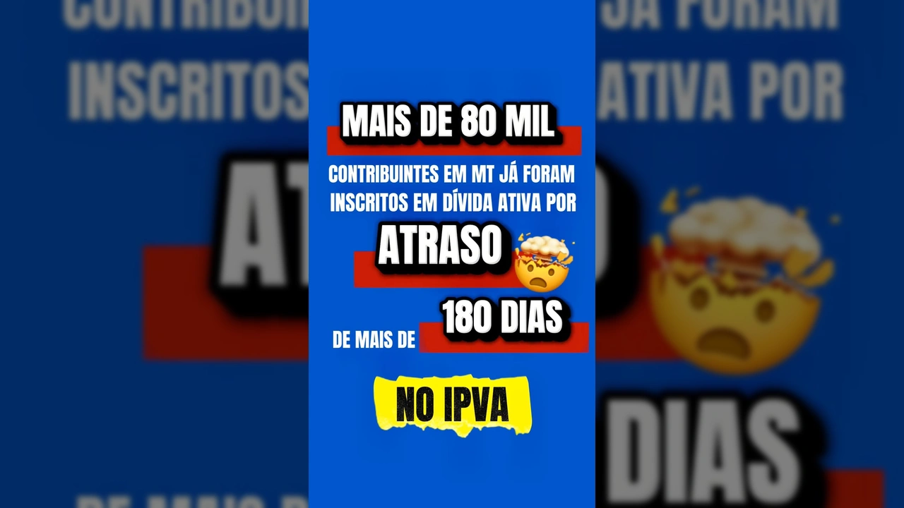 Mulher em frente a uma parede azul, com texto sobre regularizar IPVA atrasado em Mato Grosso, da Sefaz MT / Instagram: @sefazmt