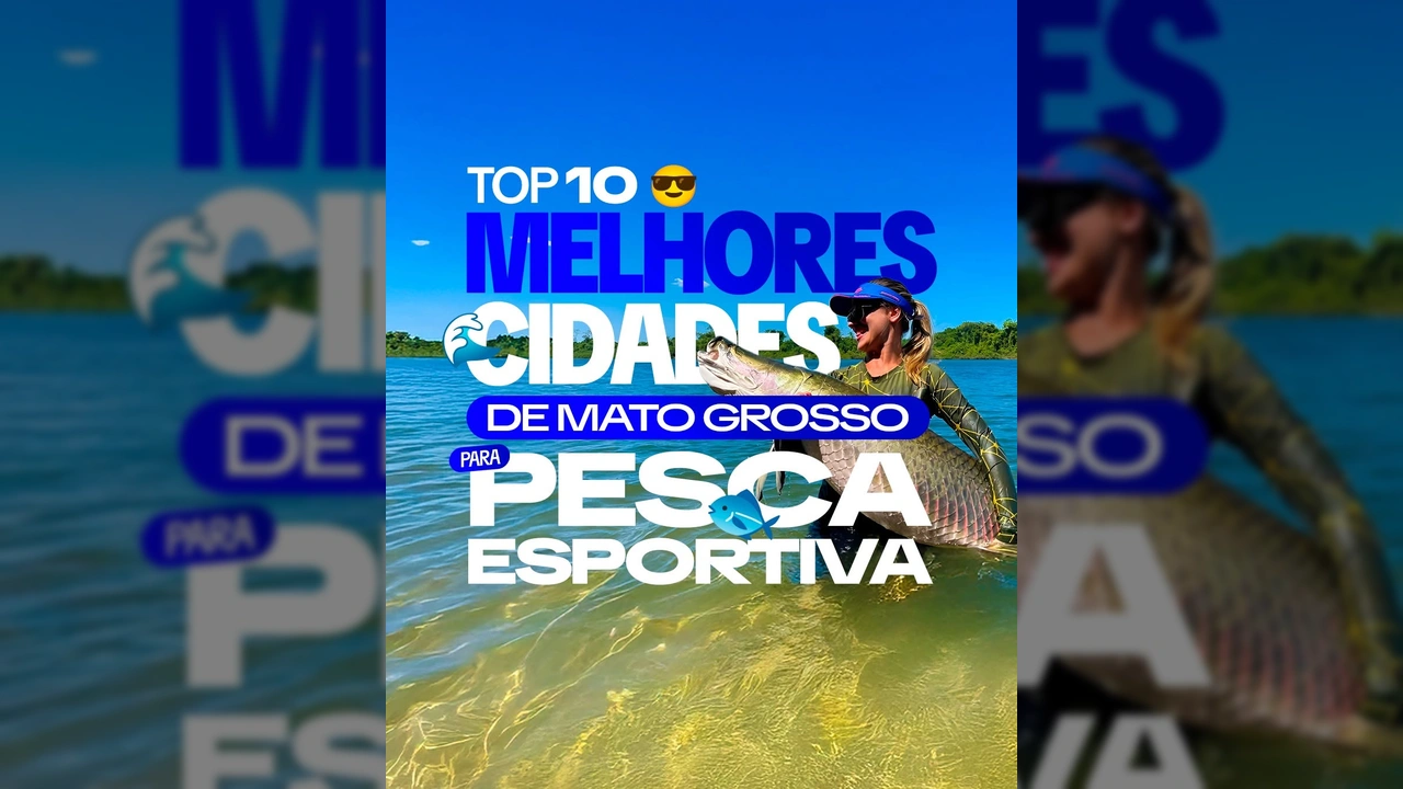 Imagem de uma mulher em um rio de Mato Grosso segurando um grande pirarucu, símbolo da pesca esportiva no estado. Créditos: Governo de Mato Grosso / Instagram