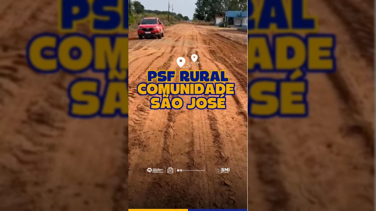 Chefe de Gabinete Rodrigo Marques em estrada de terra com quebra-molas recém-instalados no acesso ao PSF Rural na Comunidade São José. Créditos: Prefeitura de Novo Horizonte do Norte - MT / Instagram