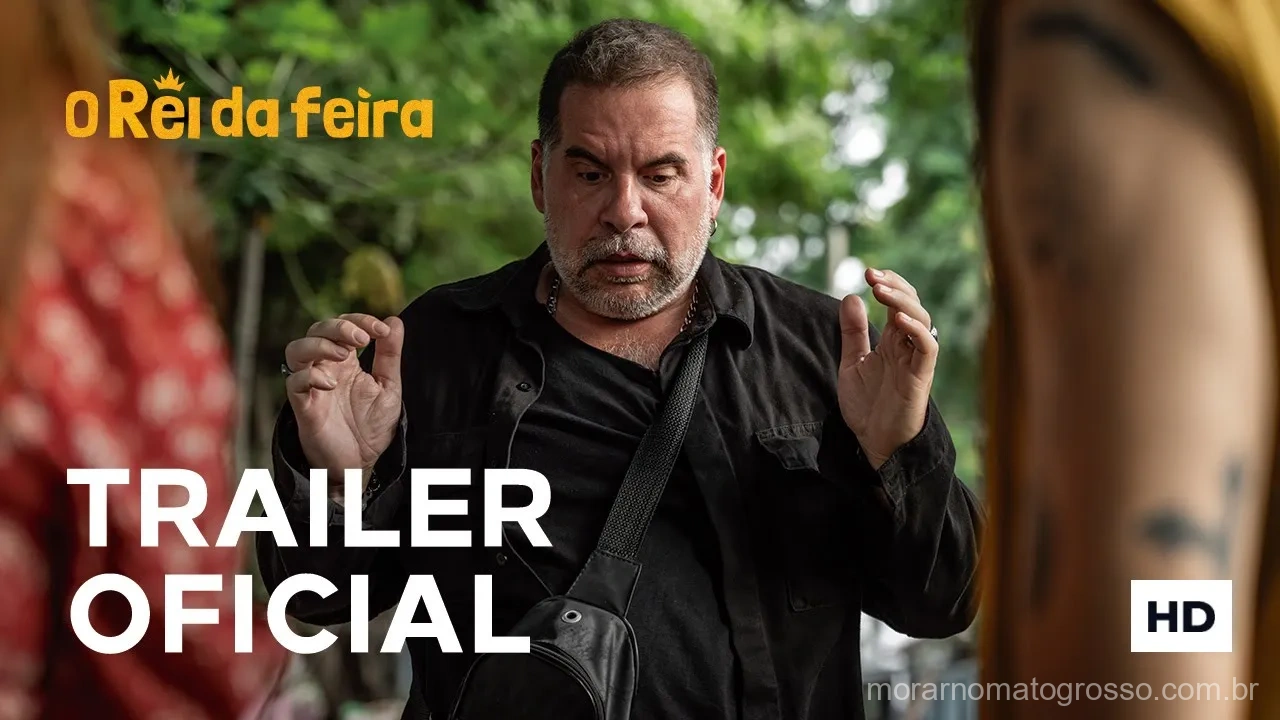 Pôster oficial do filme O Rei da Feira em cartaz no Moviecom Sinop Shopping, com Leandro Hassum em destaque. Créditos: Youtube