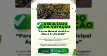 Imagem aérea do Parque Natural Municipal Águas do Araguaia em São Félix do Araguaia, resultado de votação popular. Crédito: Prefeitura de São Félix do Araguaia / Instagram