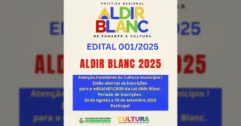 Publicação da Secretaria de Cultura e Economia Criativa de Porto dos Gaúchos anunciando o Edital Aldir Blanc 2025 / Instagram @sececporto