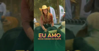 Flávia Rodrigues, deputada, na cavalgada de Nova Canaã do Norte com chapéu de cowboy / Instagram flavinha.mt