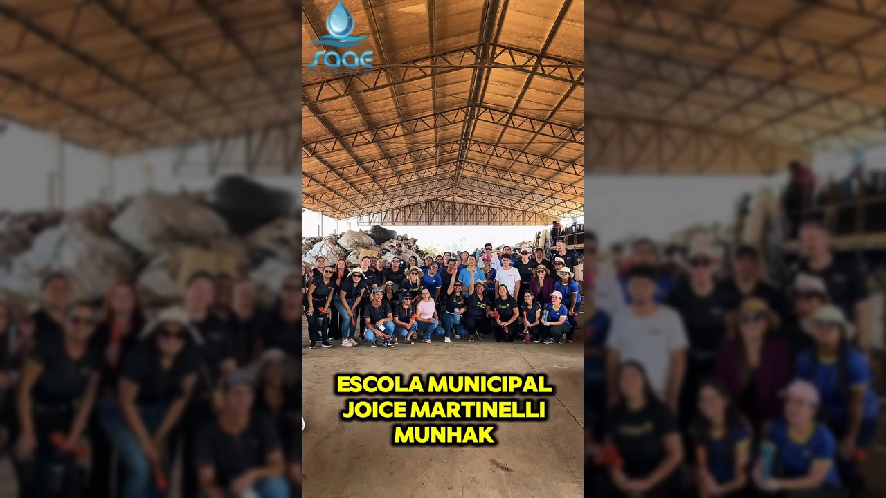Professores em Lucas do Rio Verde na Rota do Saneamento com o Saae Lucas do Rio Verde, aprendendo sobre reciclagem.
