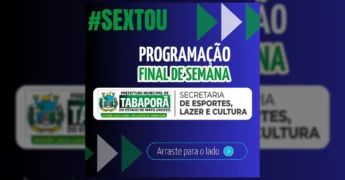 Capa da programação de eventos esportivos e cívicos de Tabaporã para o final de semana de 7 de setembro de 2025, por Prefeitura de Tabaporã / Instagram