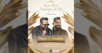 Réveillon Matupá 2026 com show de Diego & Arnaldo. Créditos: @prefeitura_matupa