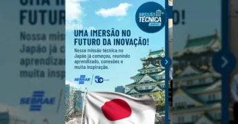Grupo de gestores de Mato Grosso e membros do Sebrae em frente ao Pavilhão do Japão na Expo Osaka 2025. Crédito: Instagram Sebrae Mato Grosso.