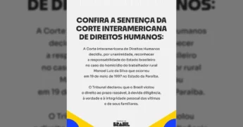 Sentença da Corte Interamericana de Direitos Humanos sobre o caso Manoel Luiz da Silva, divulgada pelo Ministério dos Direitos Humanos e da Cidadania / Instagram