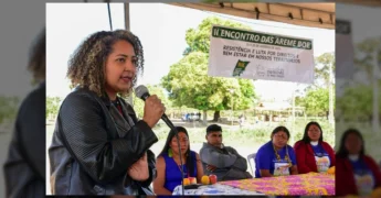 Imagem do 2º Encontro das Mulheres Boe Bororo na Aldeia Perigara, em Barão de Melgaço, com membros da Setasc e comunidades indígenas. Créditos: Setasc Mato Grosso / Instagram.
