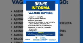 Lista de vagas de emprego atualizadas pelo Sine Diamantino para o mês de setembro de 2025 / Instagram