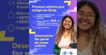 Jovem sorrindo em processo seletivo para estágio no Sebrae MT / Instagram sebraematogrosso